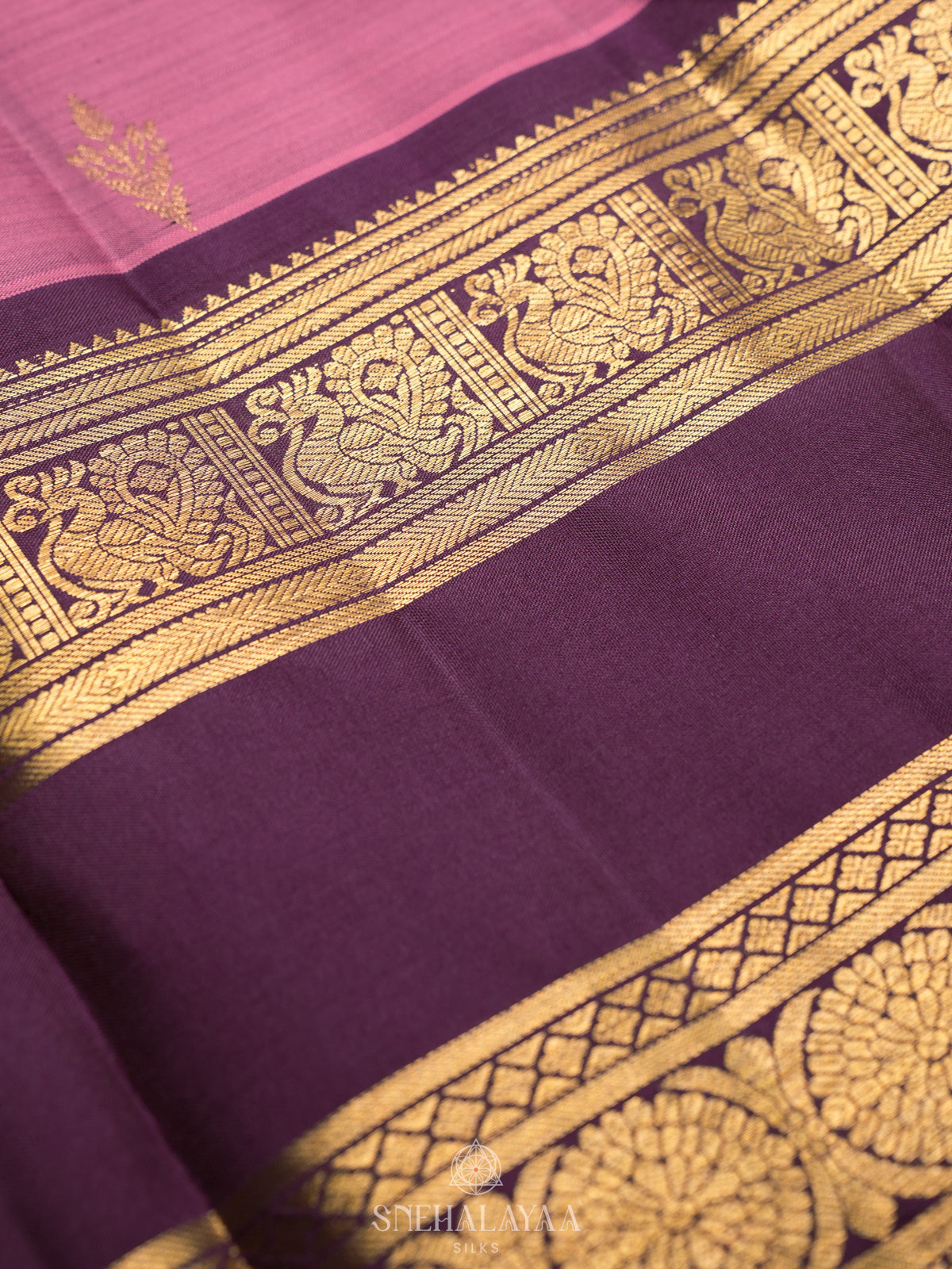 Mauve Pink Kanjivaram Silk Saree