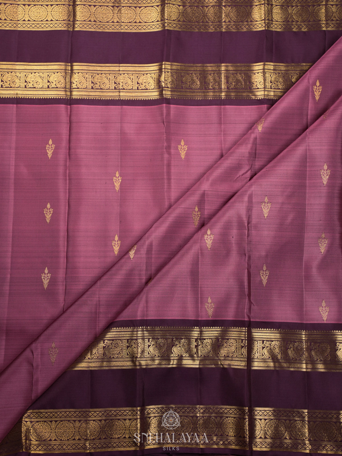 Mauve Pink Kanjivaram Silk Saree