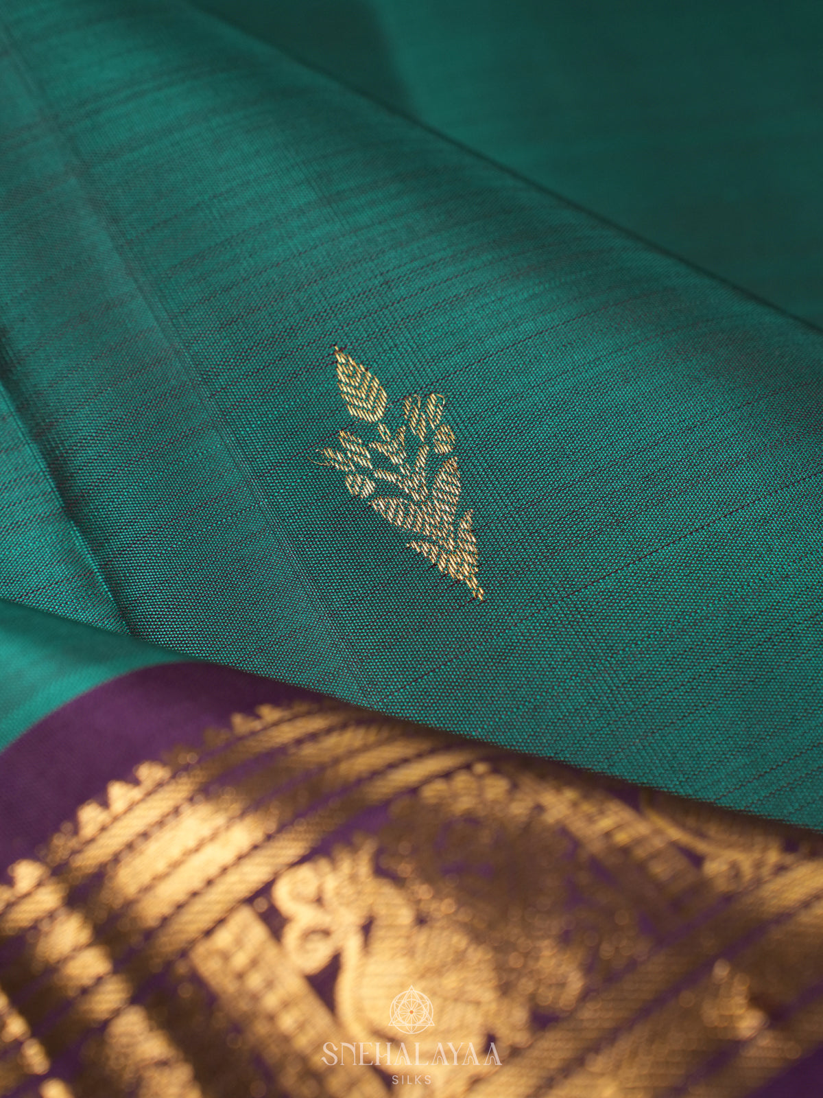 Teal Green Kanjivaram Silk Saree