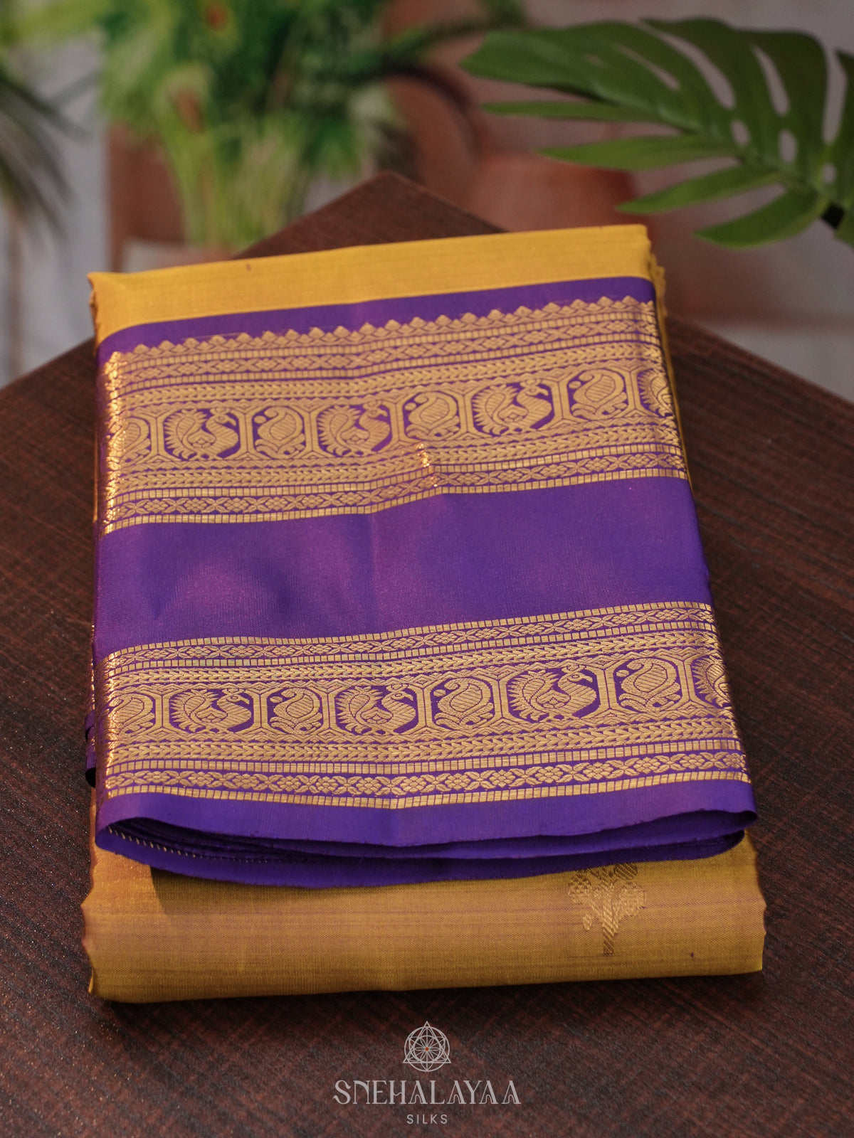 Gold Kanjivaram Silk Saree