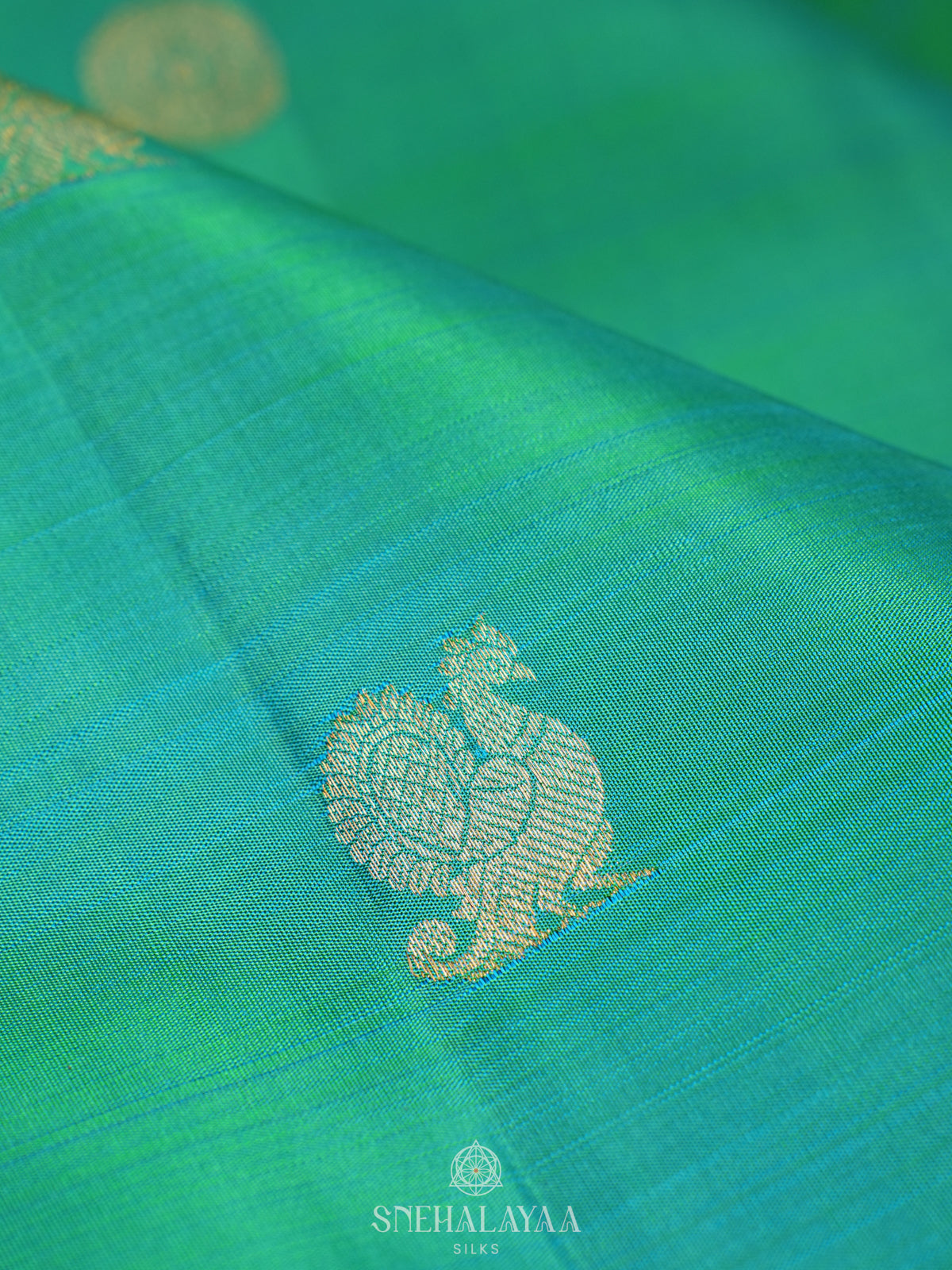 Teal Green Kanjivaram Silk Saree