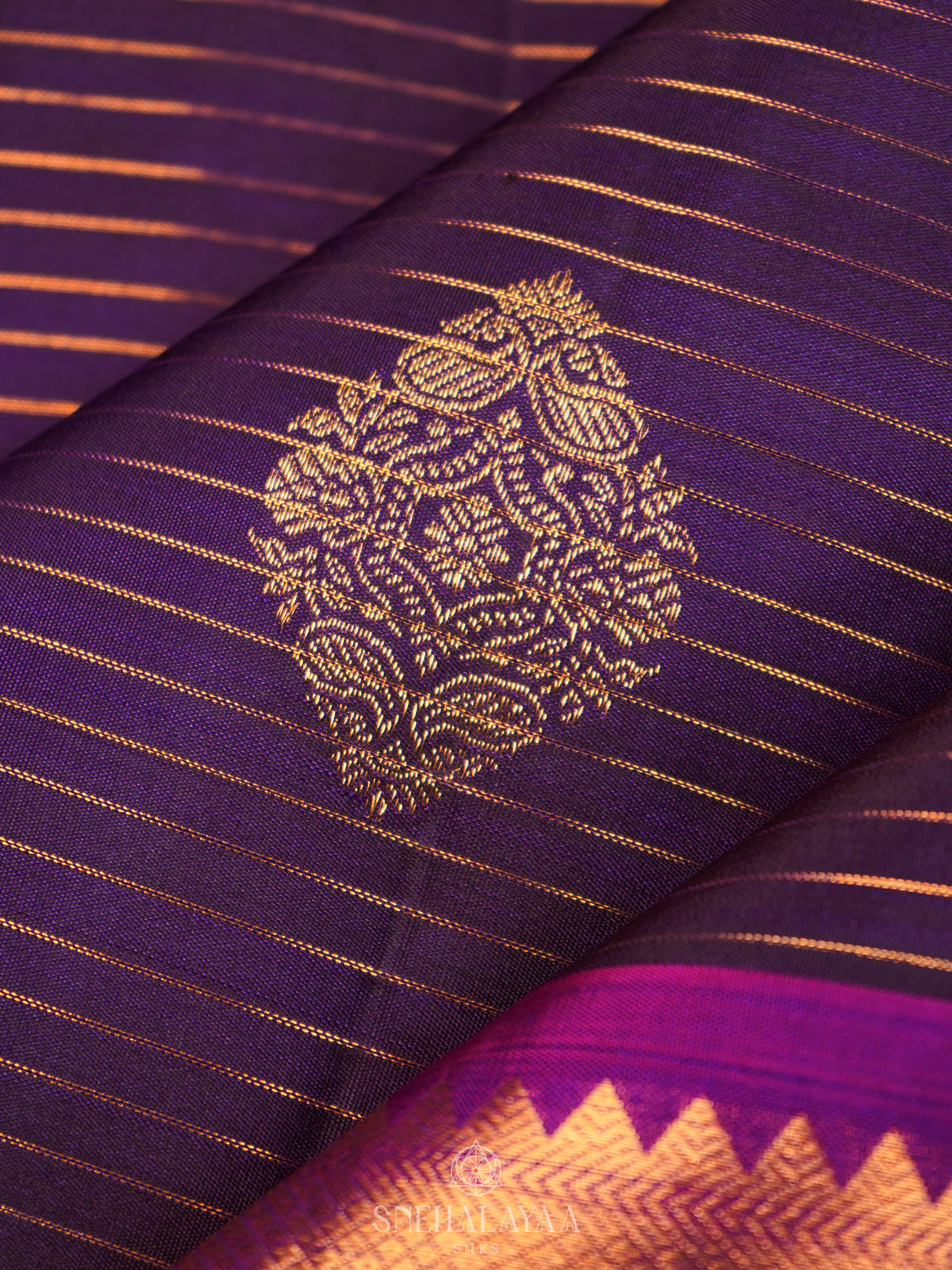 Purple Kanjivaram Silk Saree