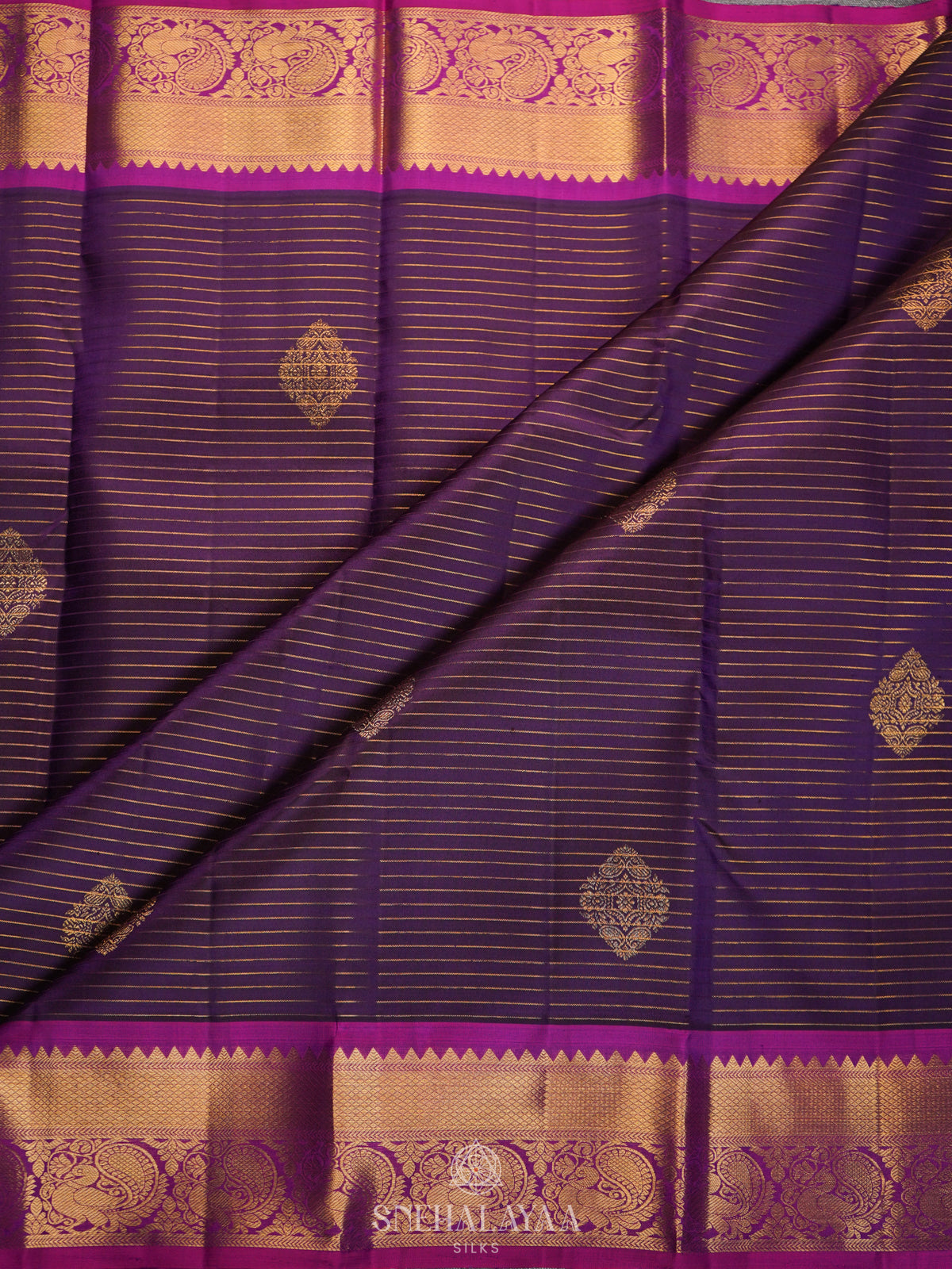 Purple Kanjivaram Silk Saree