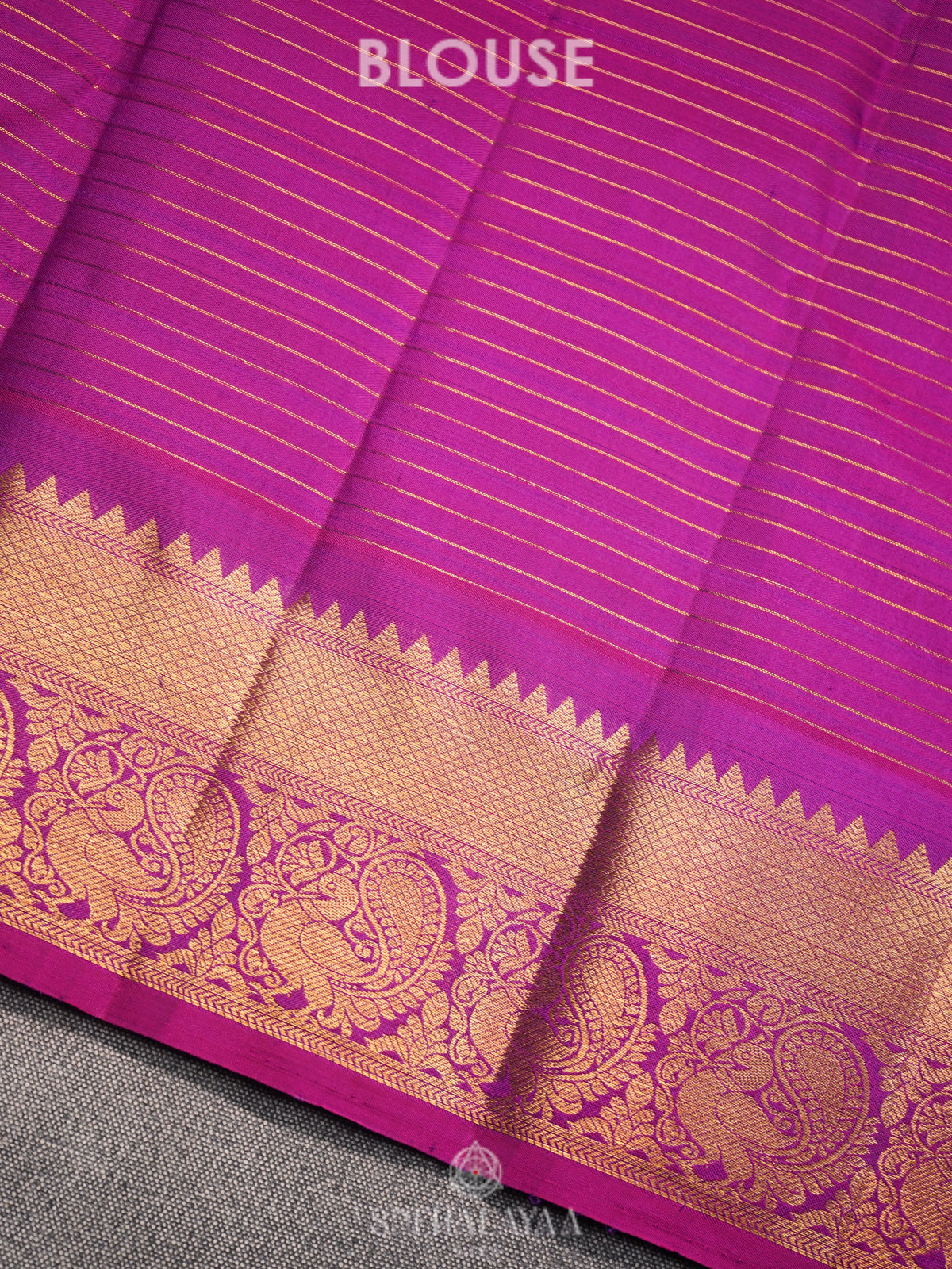 Purple Kanjivaram Silk Saree