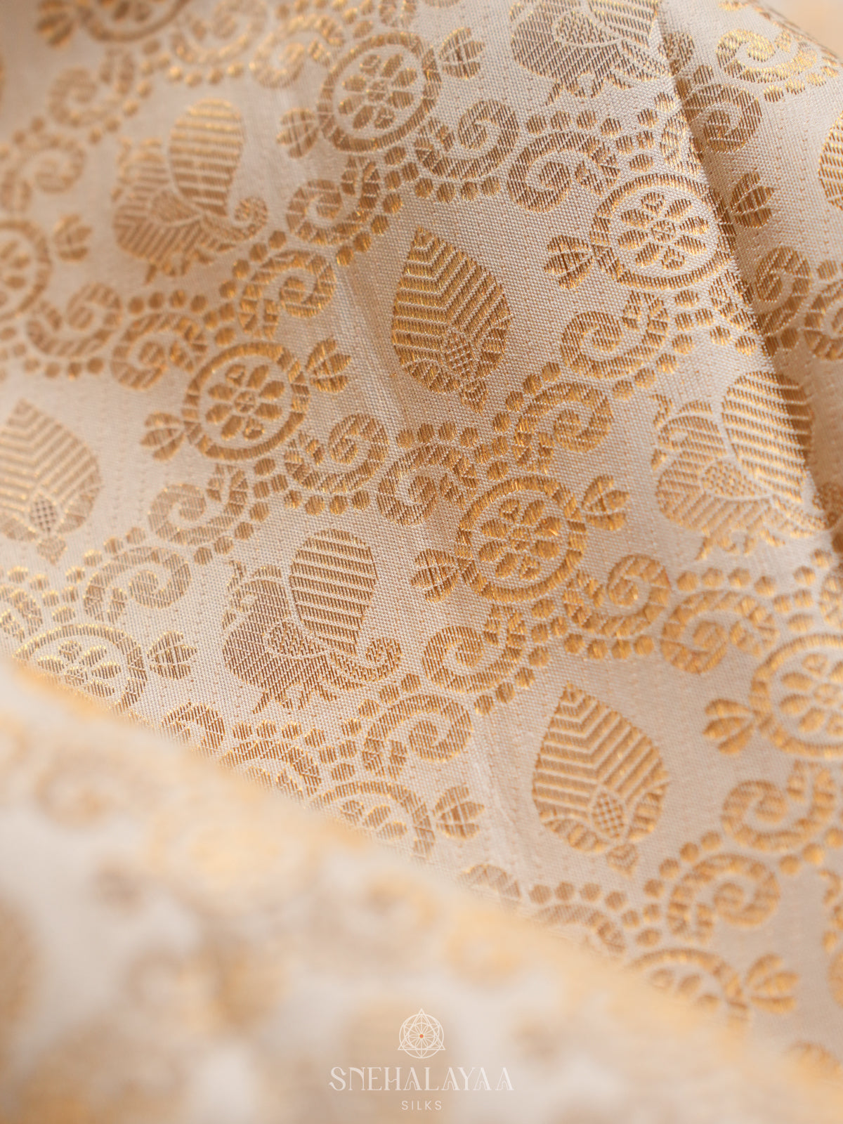 White Kanjivaram Silk Saree