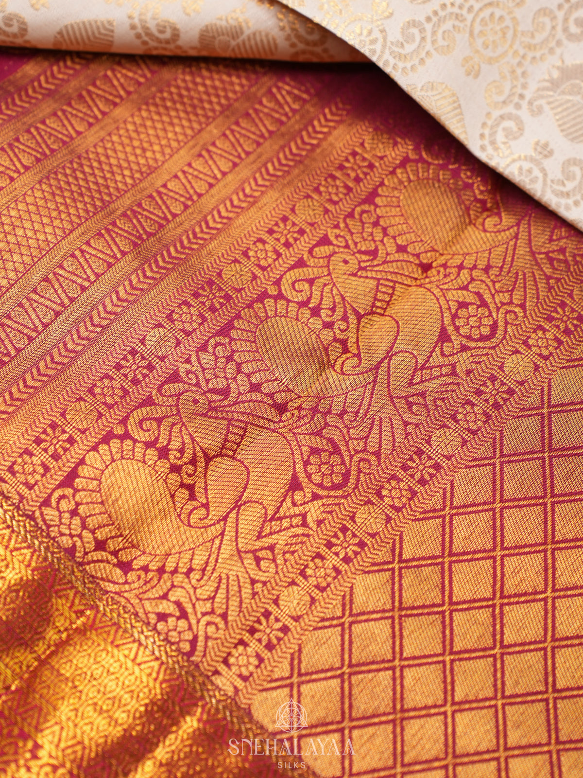 White Kanjivaram Silk Saree
