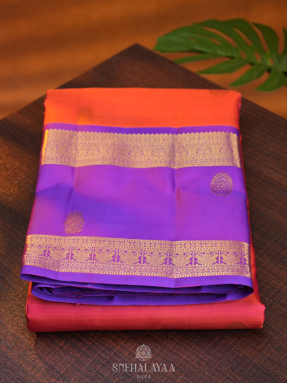Ruby Red Kanjivaram Silk Saree