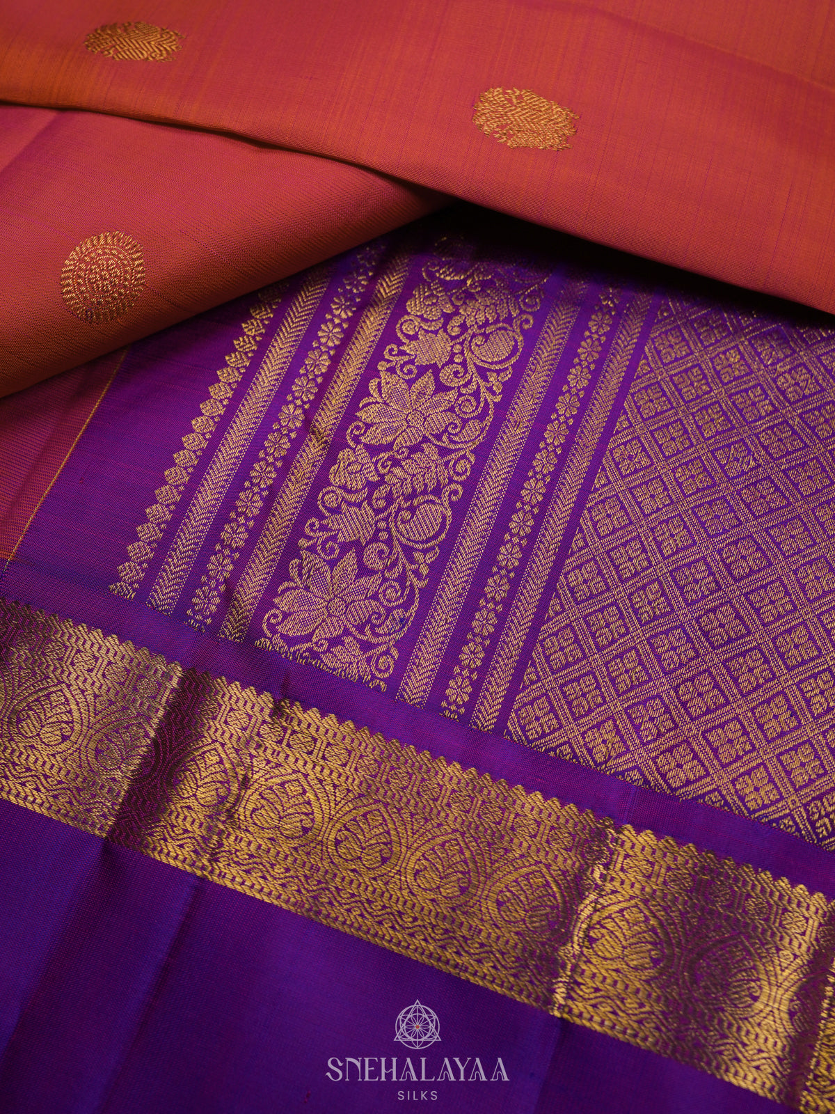 Ruby Red Kanjivaram Silk Saree