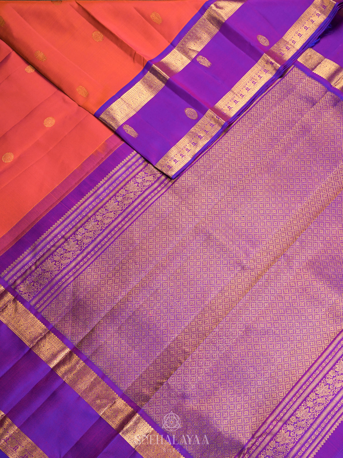 Ruby Red Kanjivaram Silk Saree