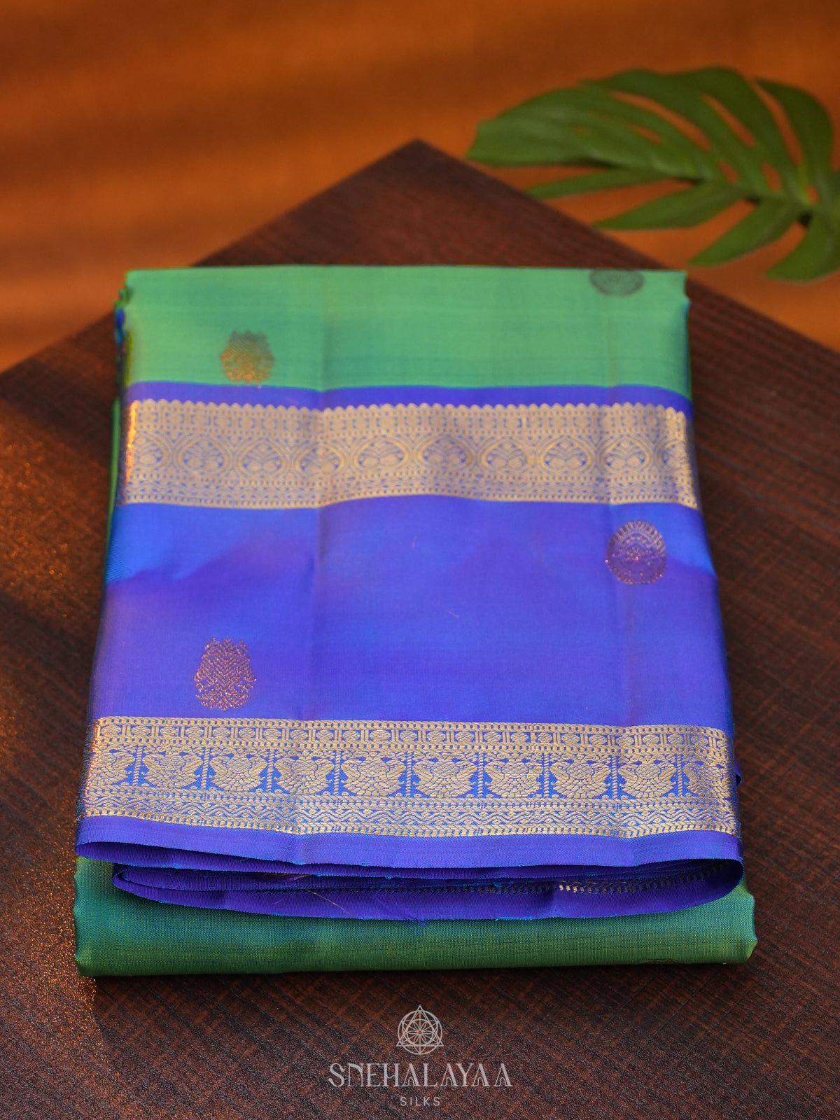 Teal Green Kanjivaram Silk Saree