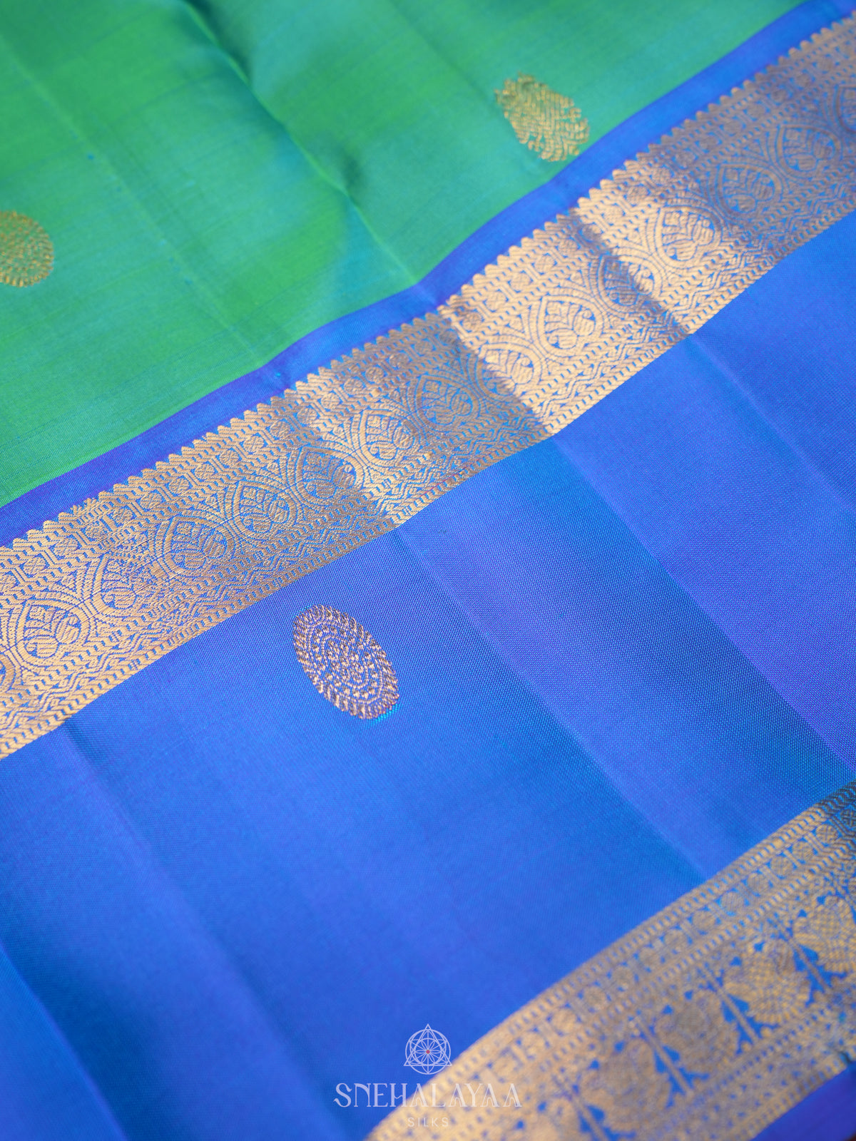Teal Green Kanjivaram Silk Saree