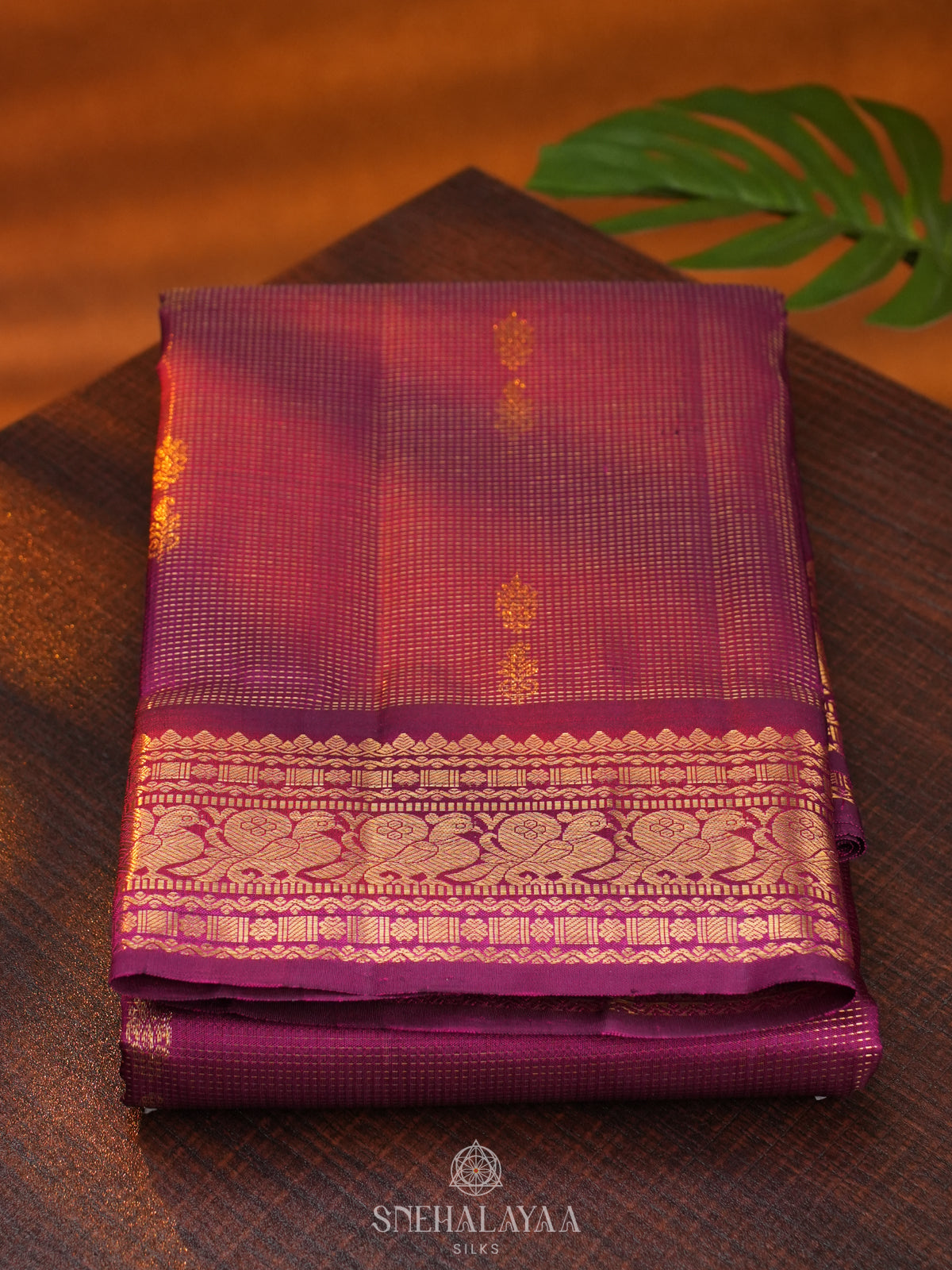 Purple Kanjivaram Silk Saree
