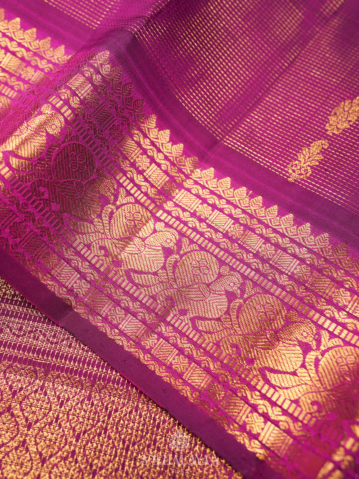 Purple Kanjivaram Silk Saree