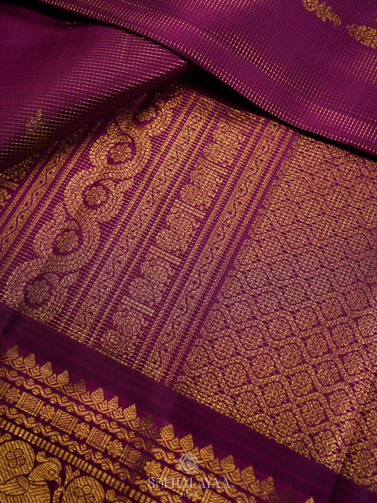 Purple Kanjivaram Silk Saree