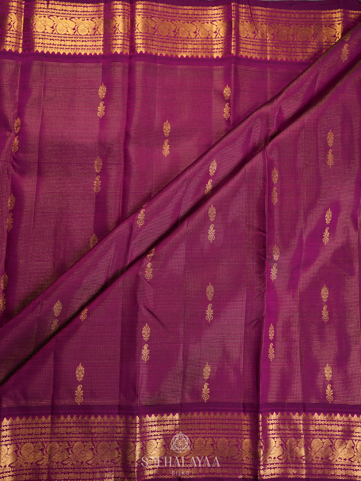 Purple Kanjivaram Silk Saree