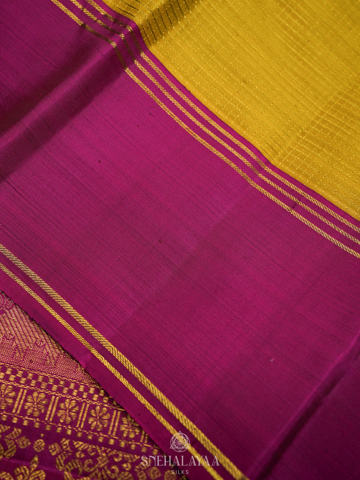 Yellow Kanjivaram Silk Saree
