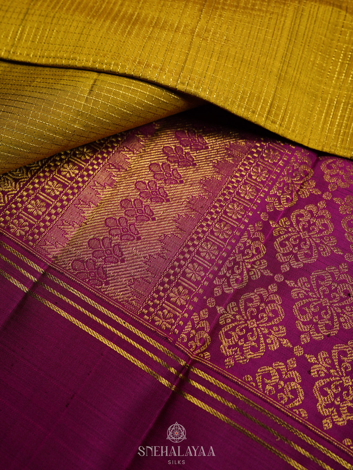 Yellow Kanjivaram Silk Saree