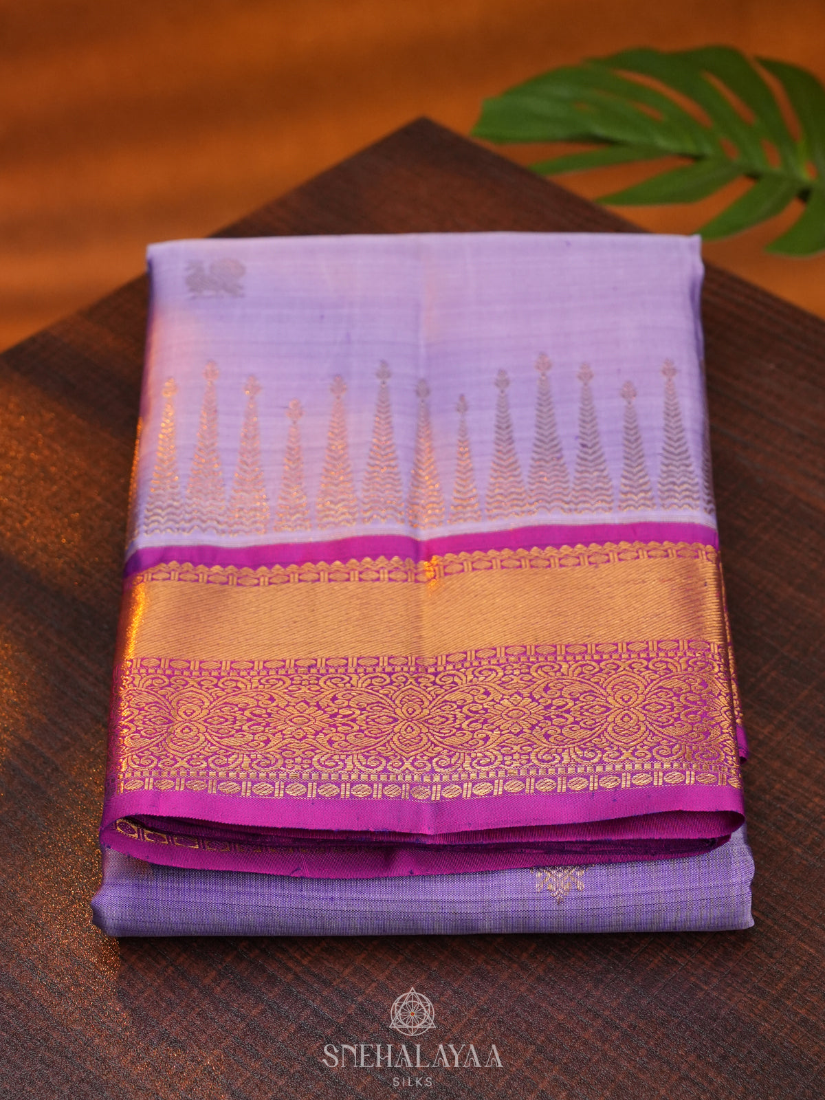 Lavender Kanjivaram Silk Saree