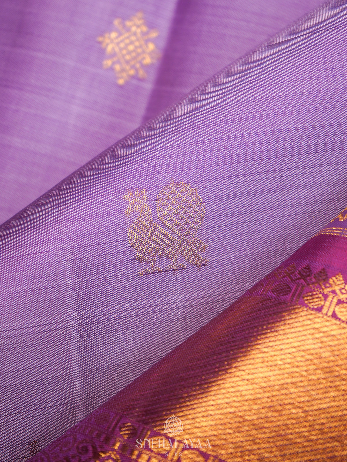 Lavender Kanjivaram Silk Saree