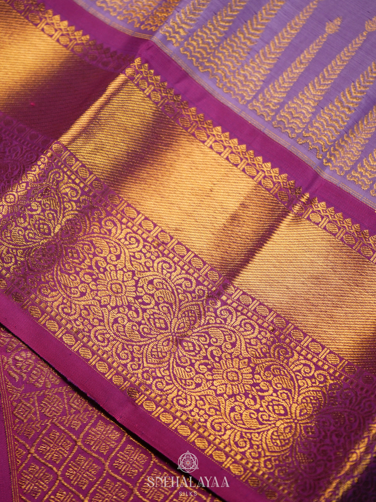 Lavender Kanjivaram Silk Saree
