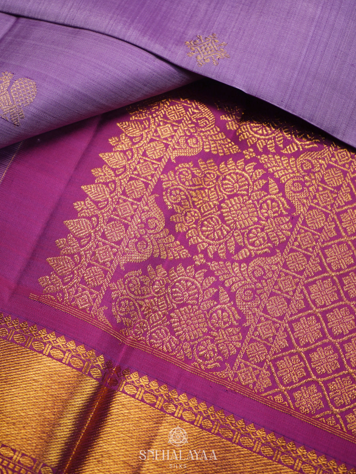 Lavender Kanjivaram Silk Saree
