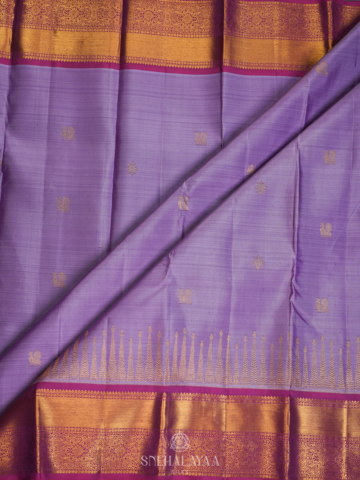 Lavender Kanjivaram Silk Saree