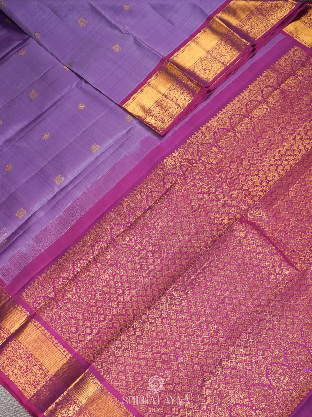 Lavender Kanjivaram Silk Saree
