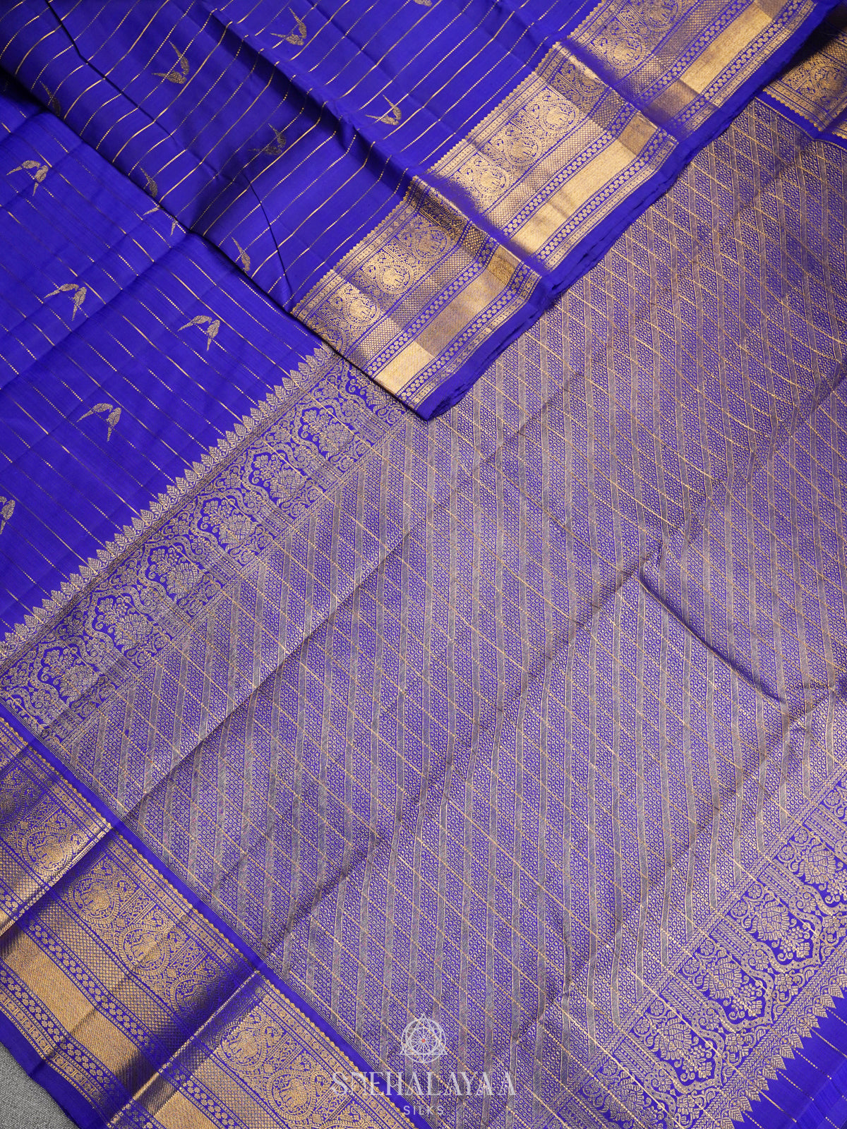 Royal Blue Kanjivaram Silk Saree