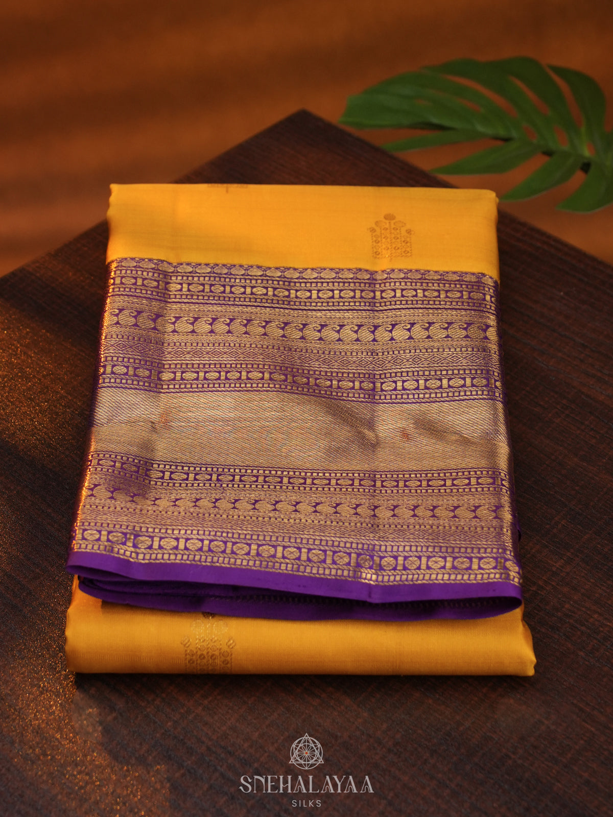 Mango Yellow Kanjivaram Silk Saree
