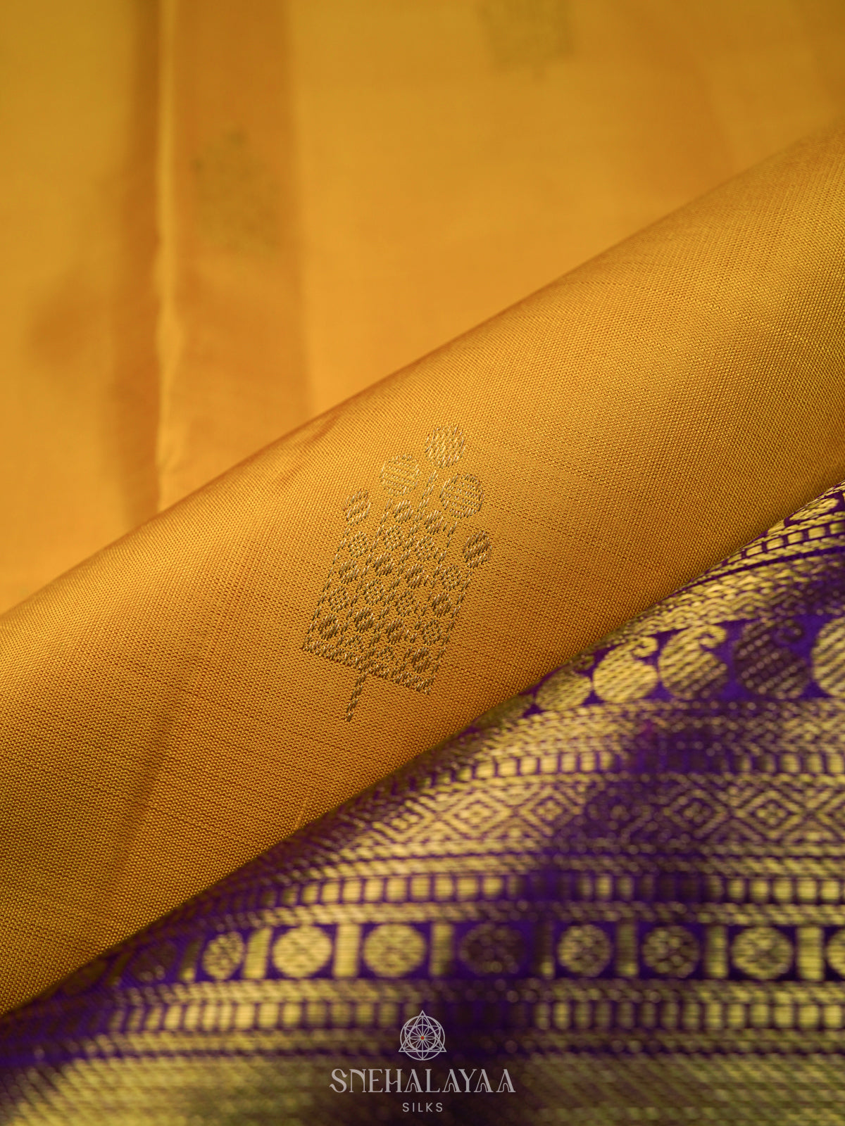 Mango Yellow Kanjivaram Silk Saree