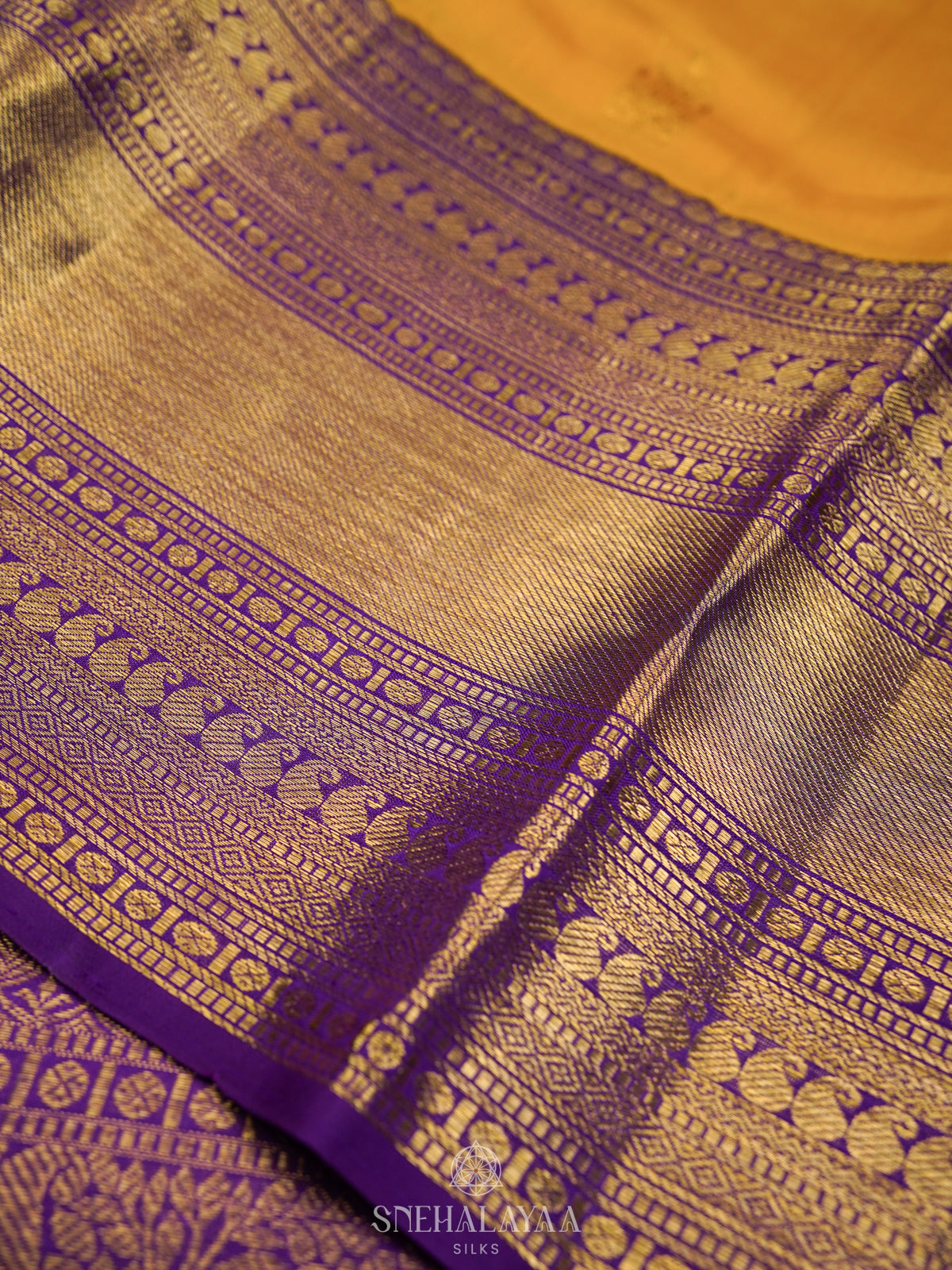 Mango Yellow Kanjivaram Silk Saree