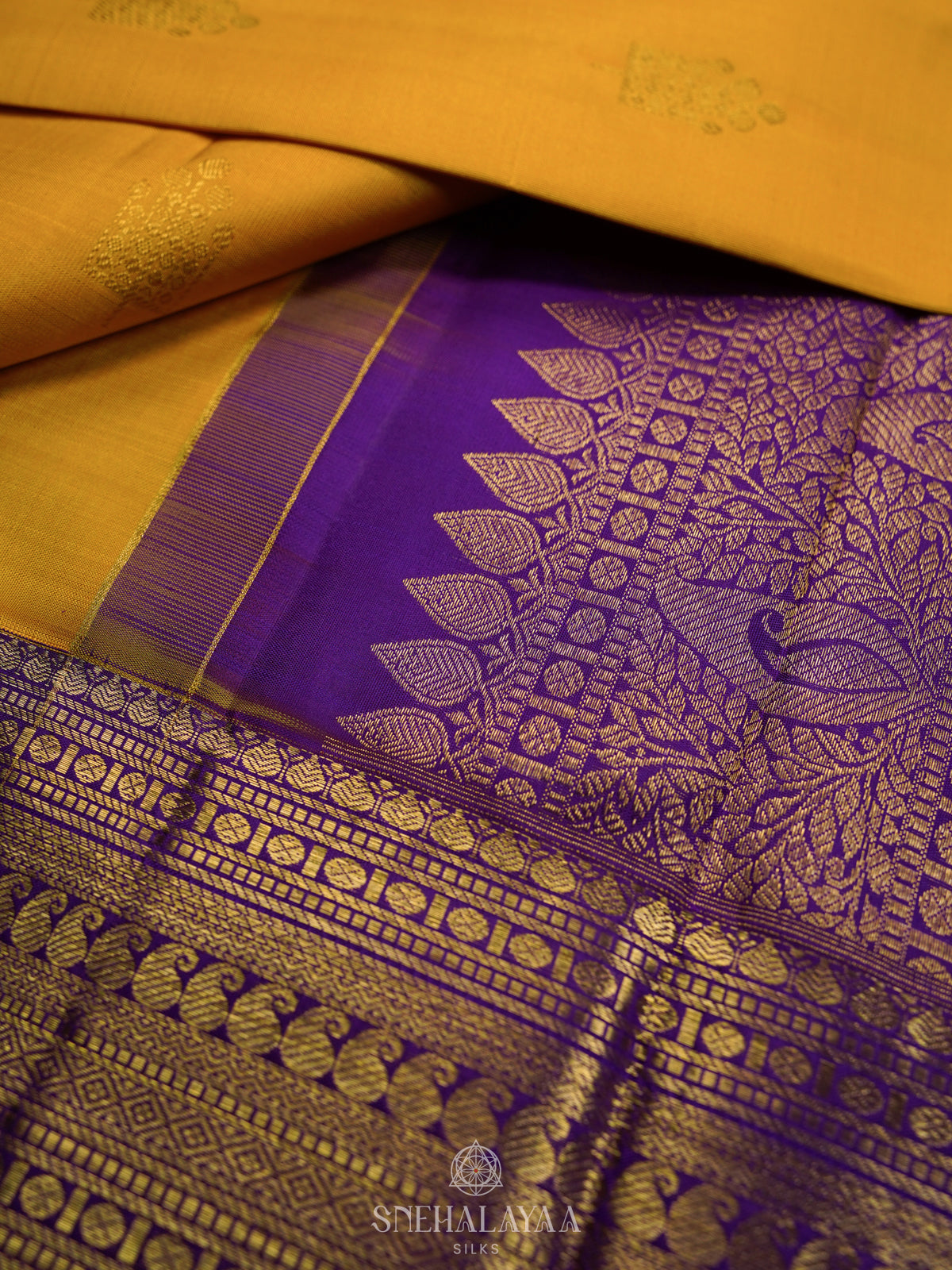Mango Yellow Kanjivaram Silk Saree