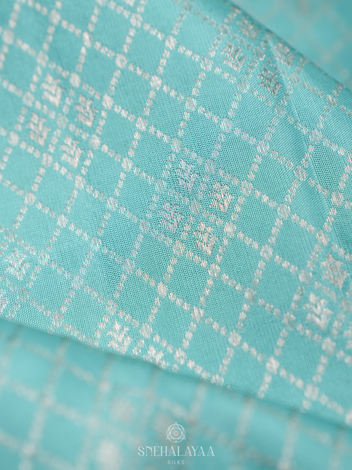 Sky Blue Kanjivaram Silk Saree