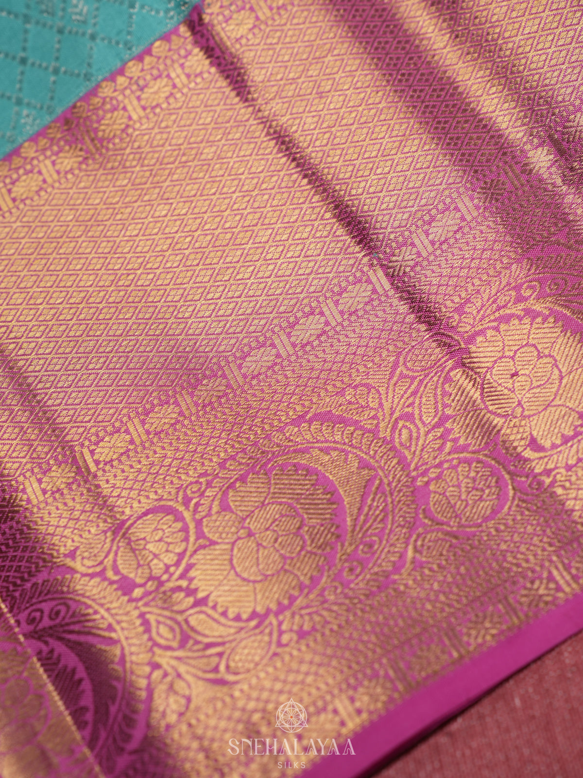 Sky Blue Kanjivaram Silk Saree
