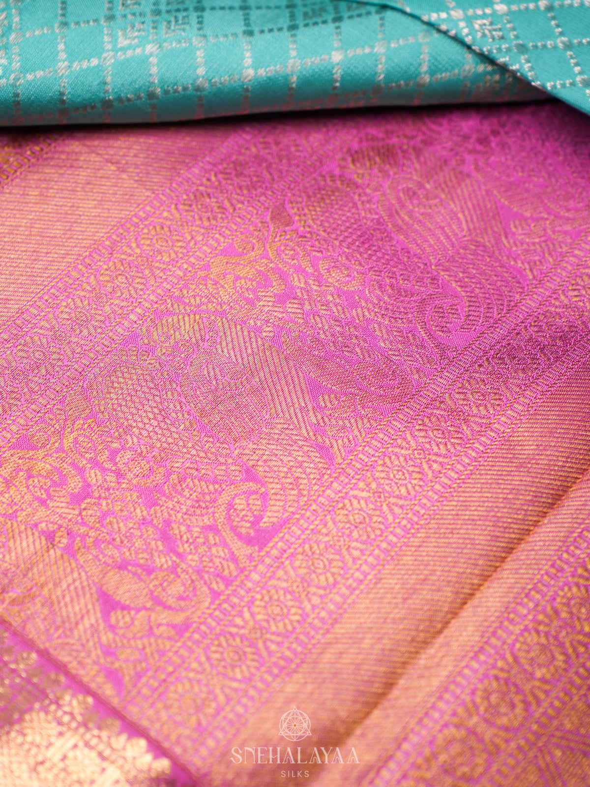 Sky Blue Kanjivaram Silk Saree