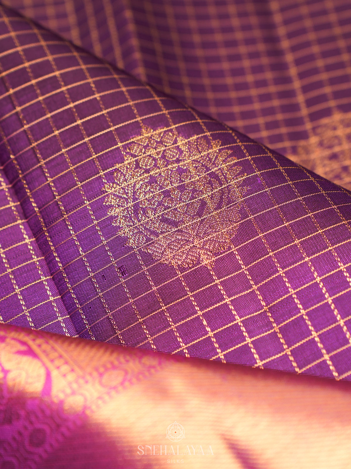 Purple Kanjivaram Silk Saree