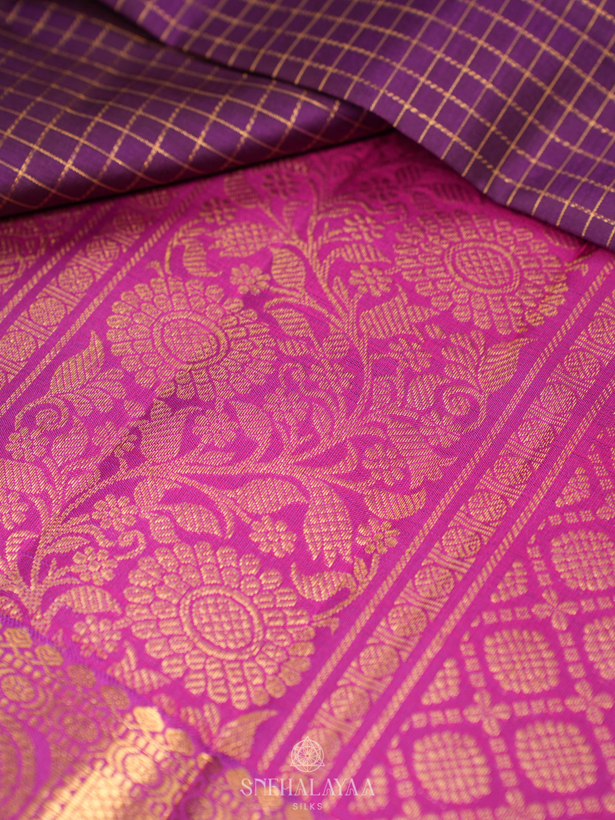 Purple Kanjivaram Silk Saree