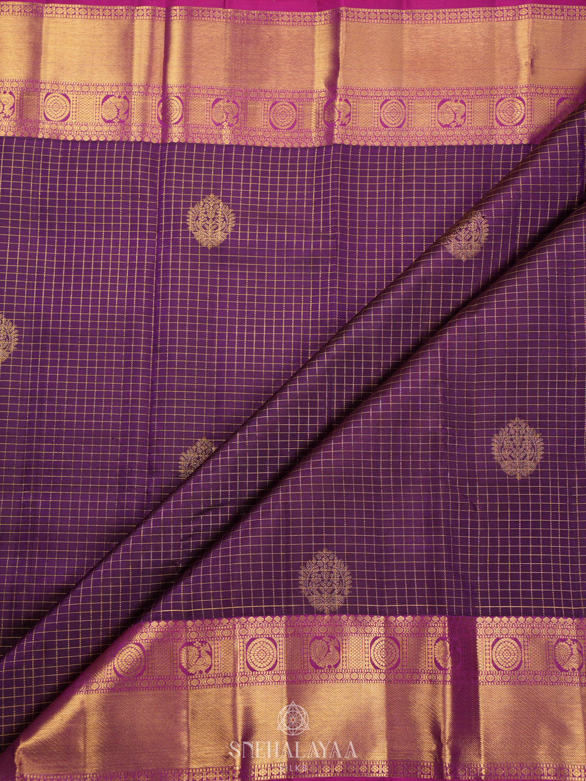 Purple Kanjivaram Silk Saree