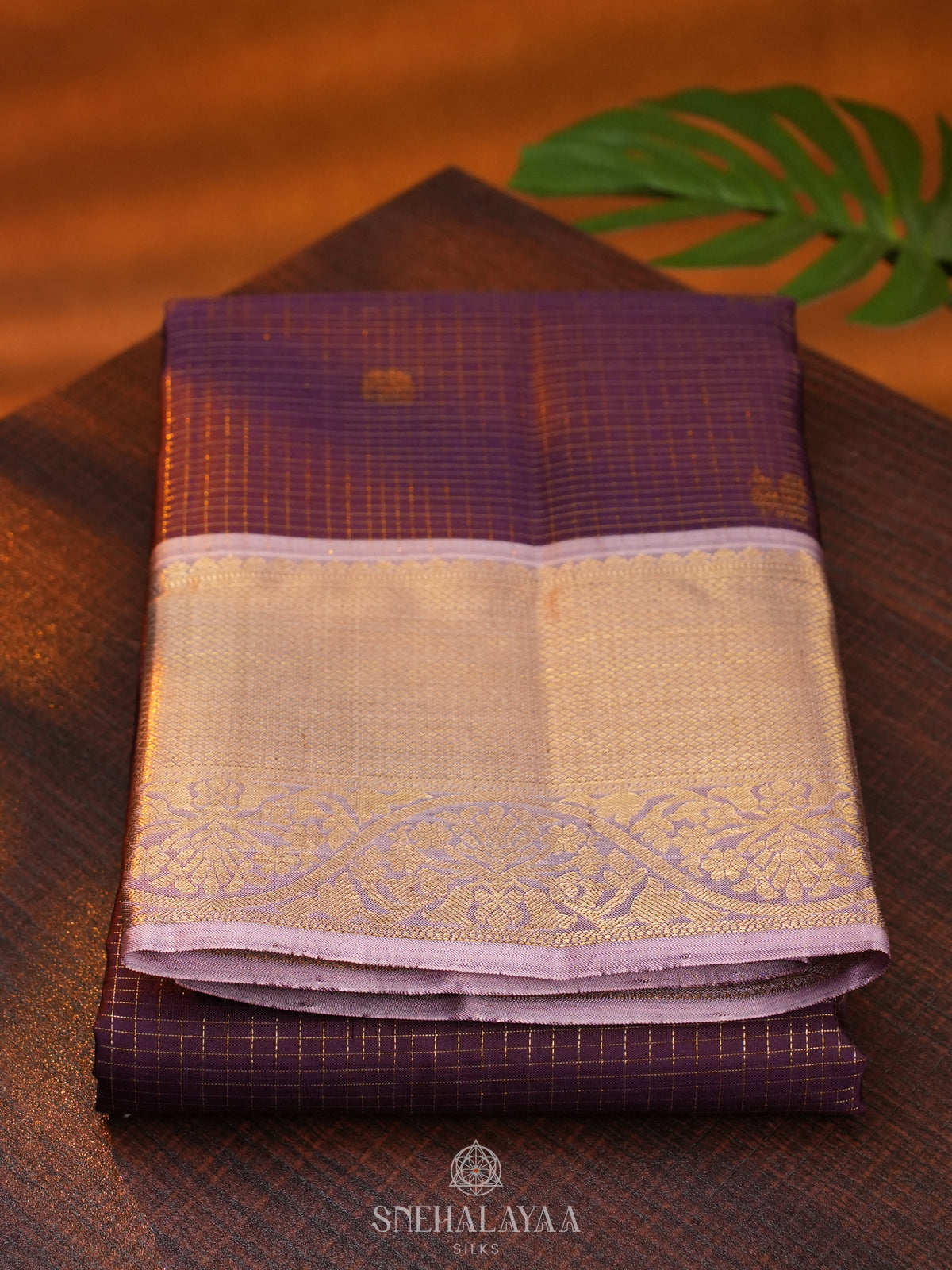 Purple Kanjivaram Silk Saree