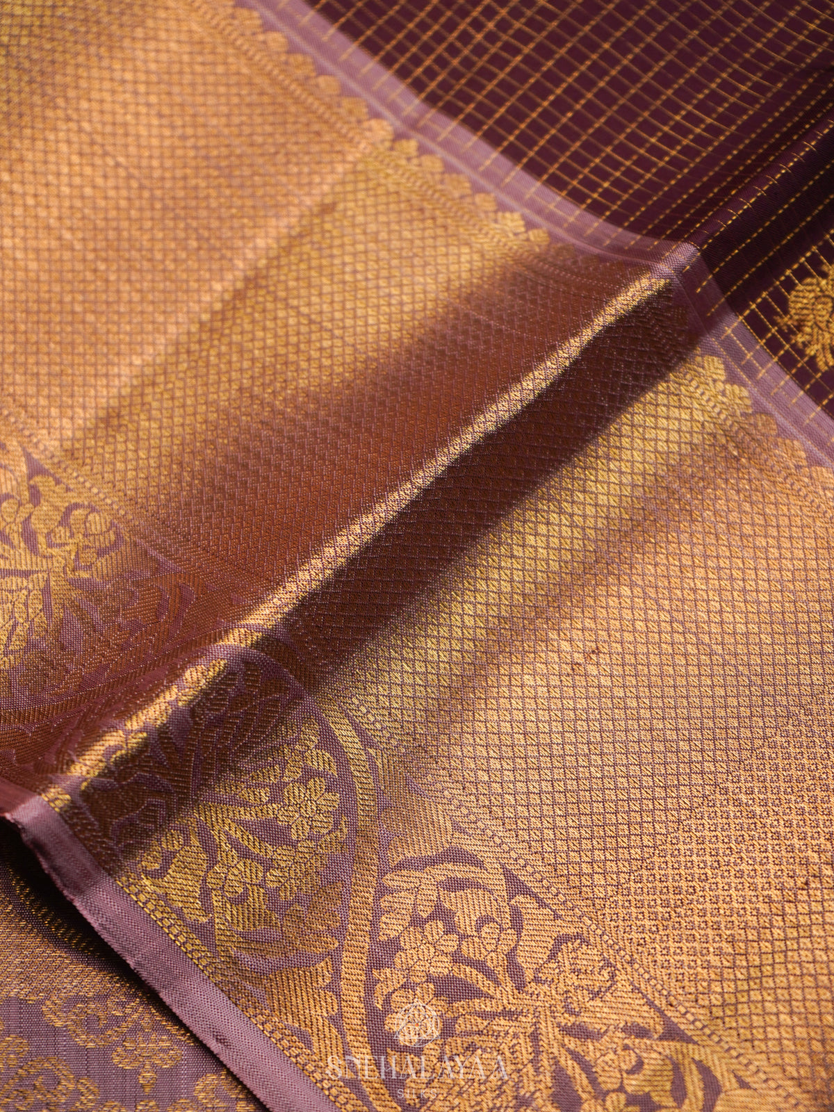 Purple Kanjivaram Silk Saree