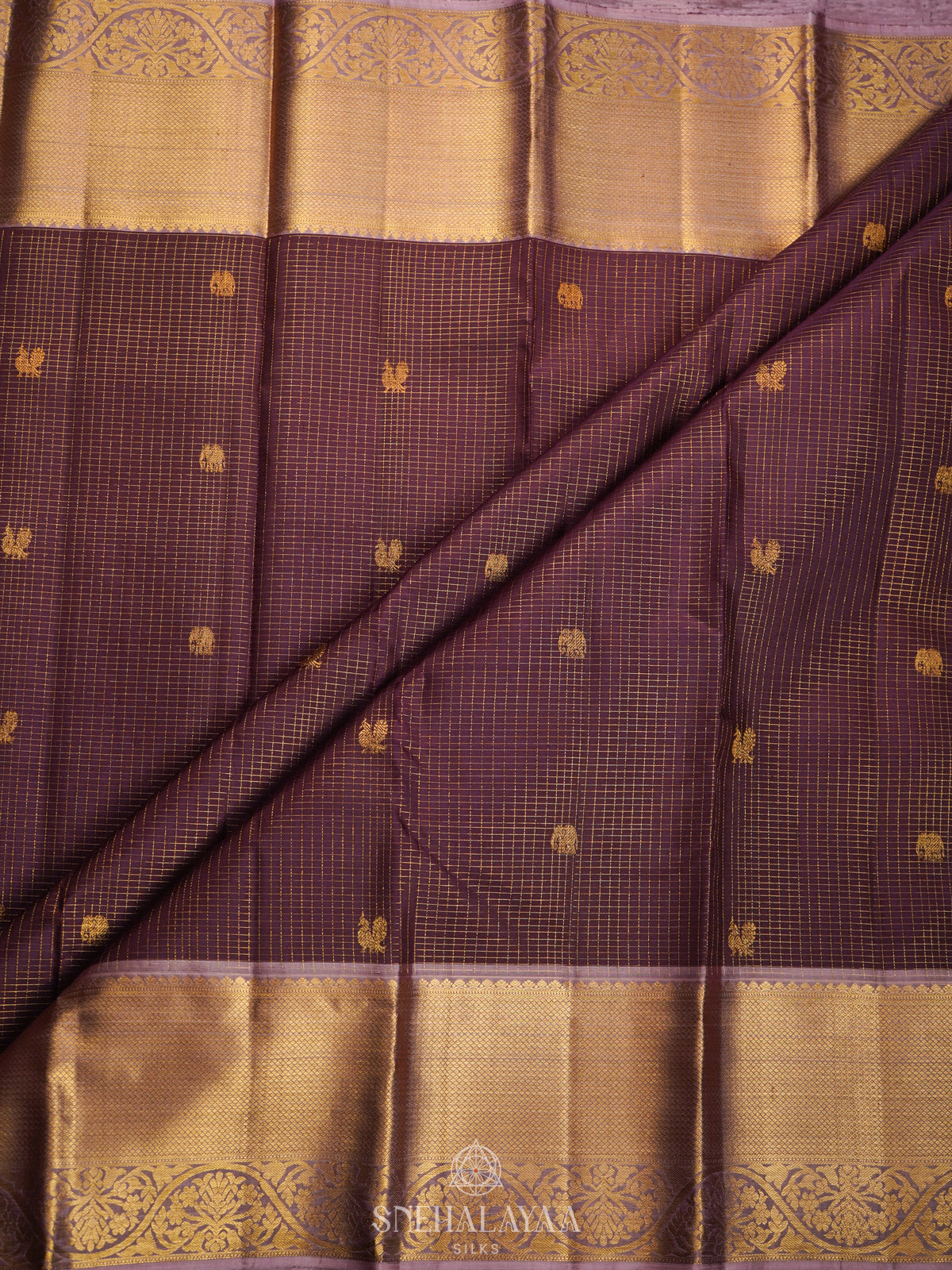 Purple Kanjivaram Silk Saree