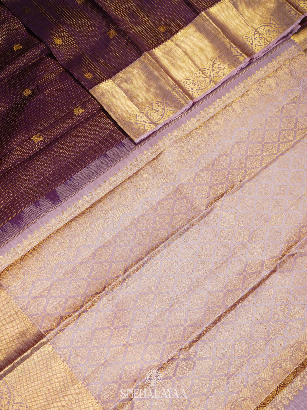 Purple Kanjivaram Silk Saree
