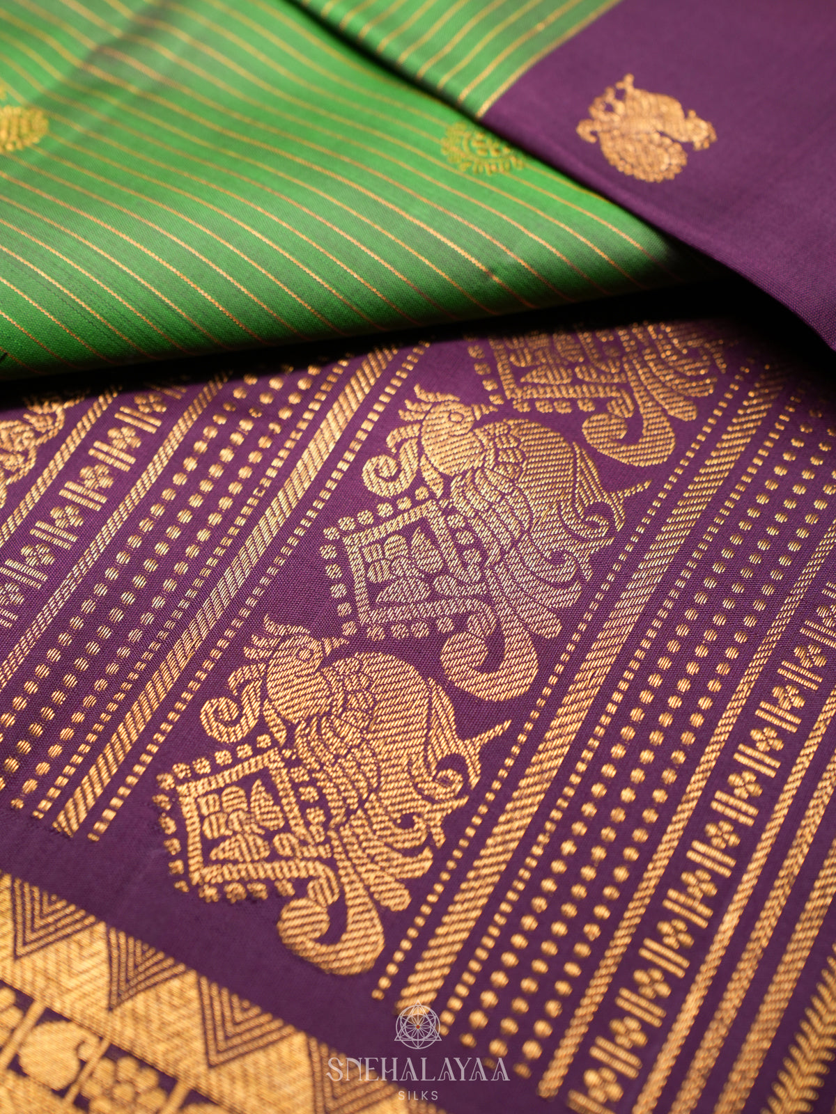 Emerald Green Kanjivaram Silk Saree