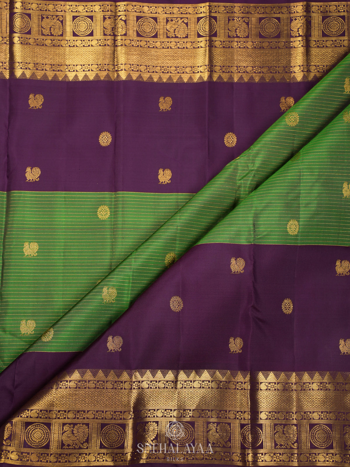 Emerald Green Kanjivaram Silk Saree