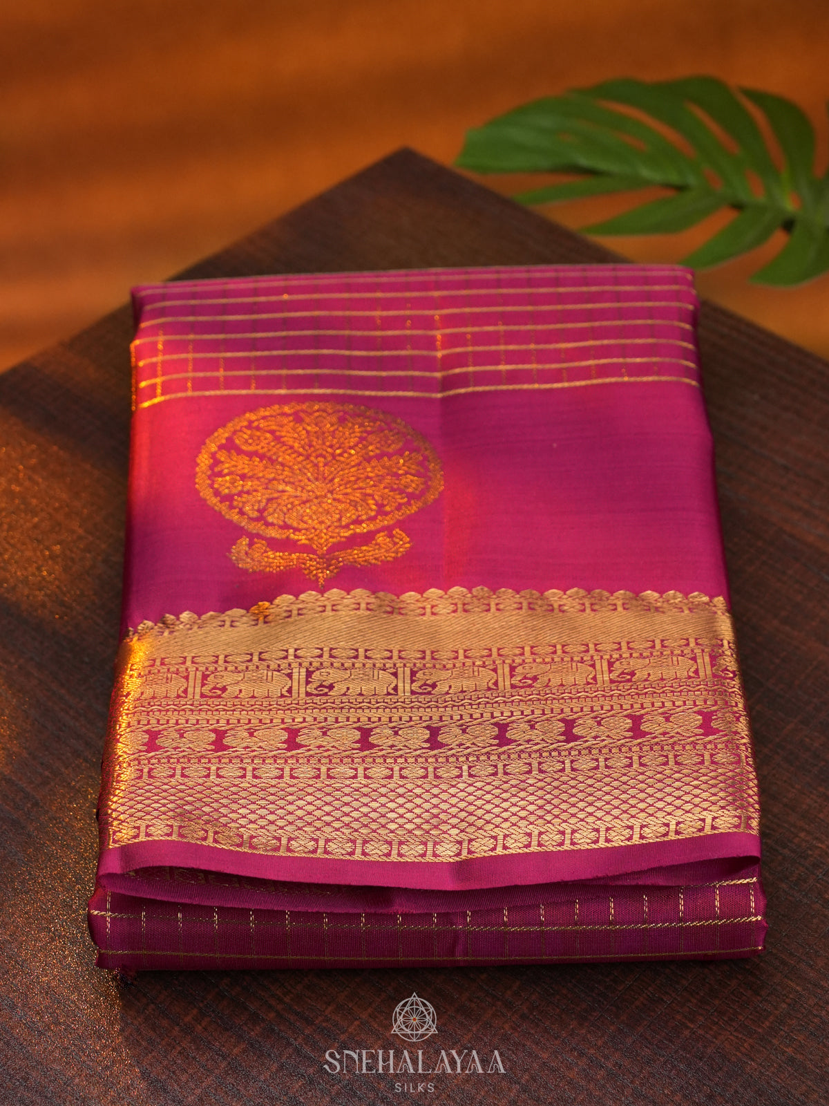Magenta Kanjivaram Silk Saree