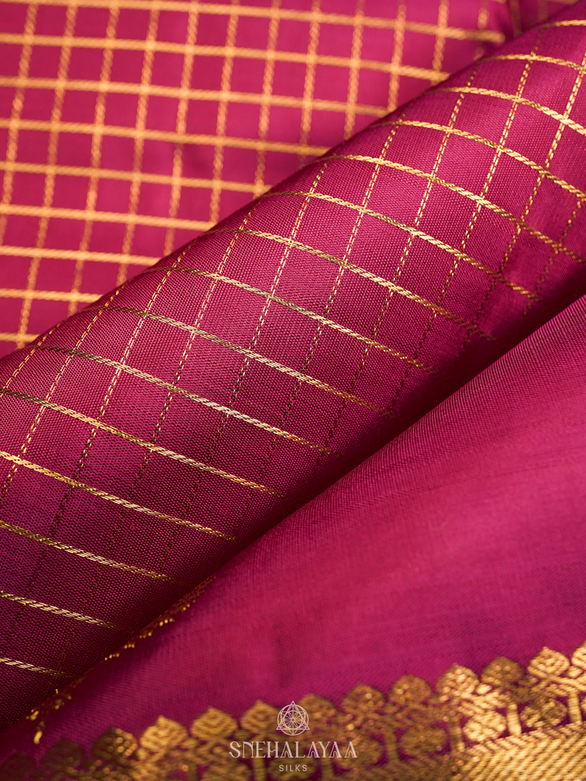 Magenta Kanjivaram Silk Saree