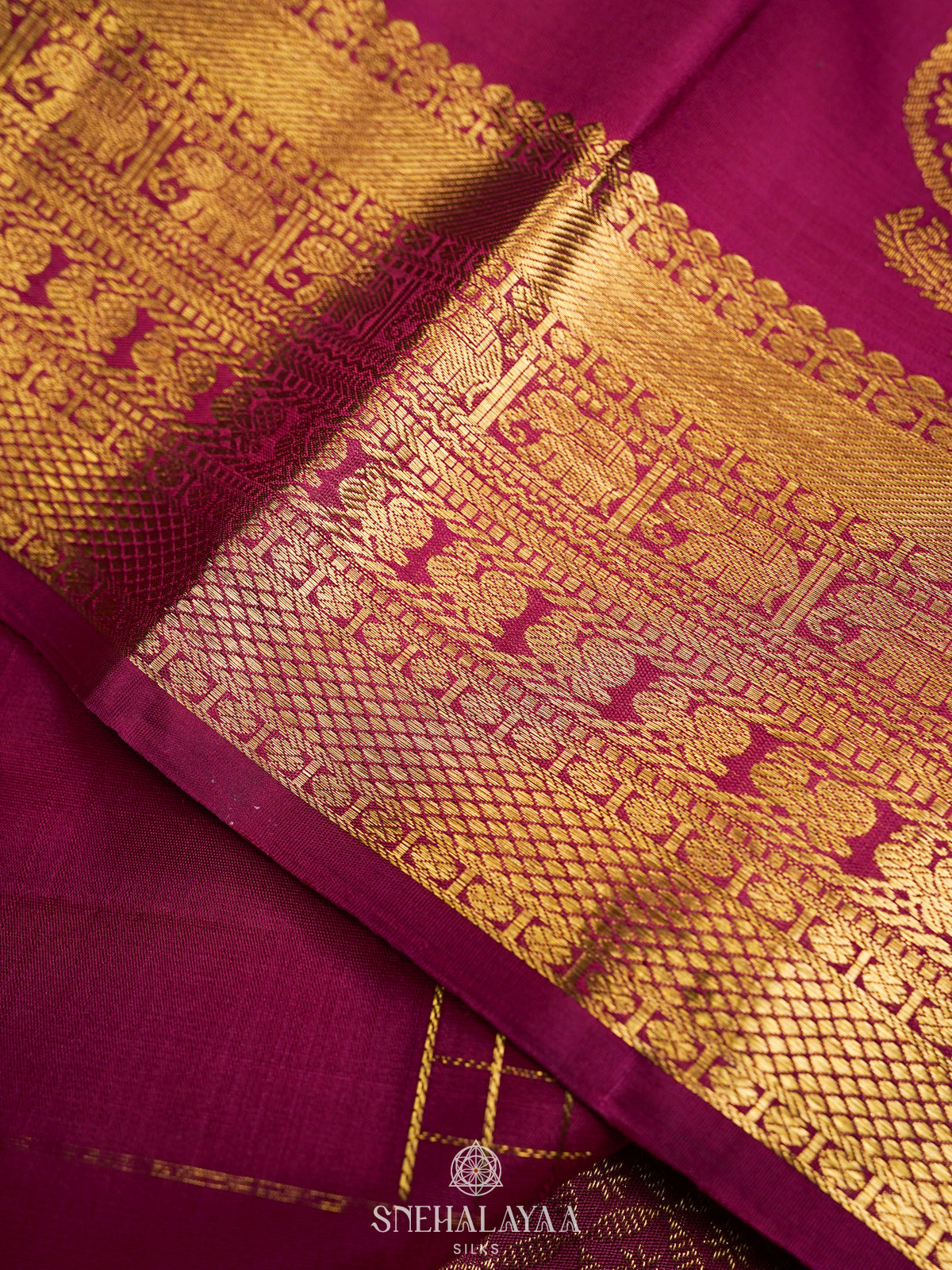 Magenta Kanjivaram Silk Saree