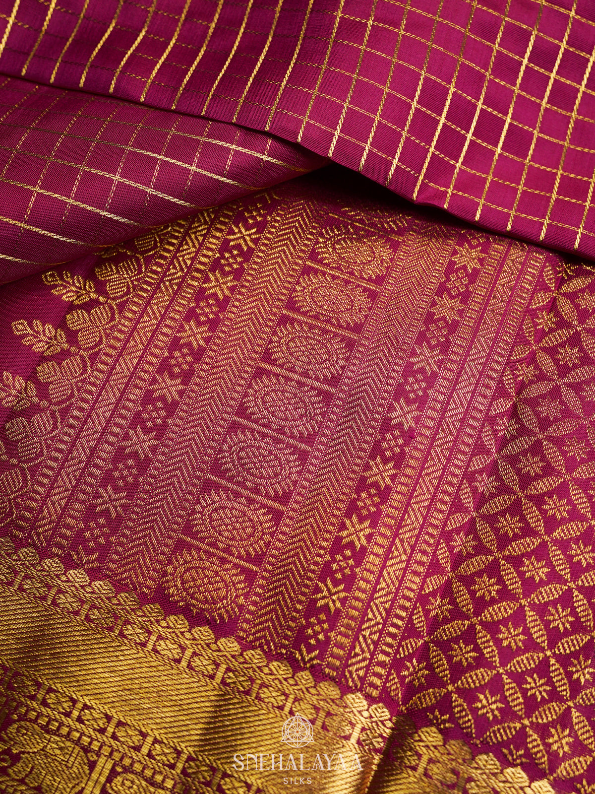 Magenta Kanjivaram Silk Saree