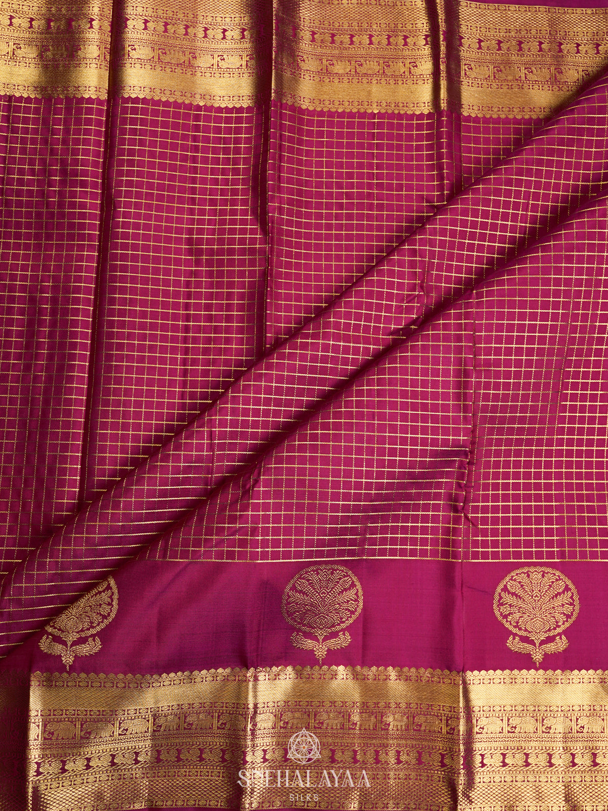 Magenta Kanjivaram Silk Saree
