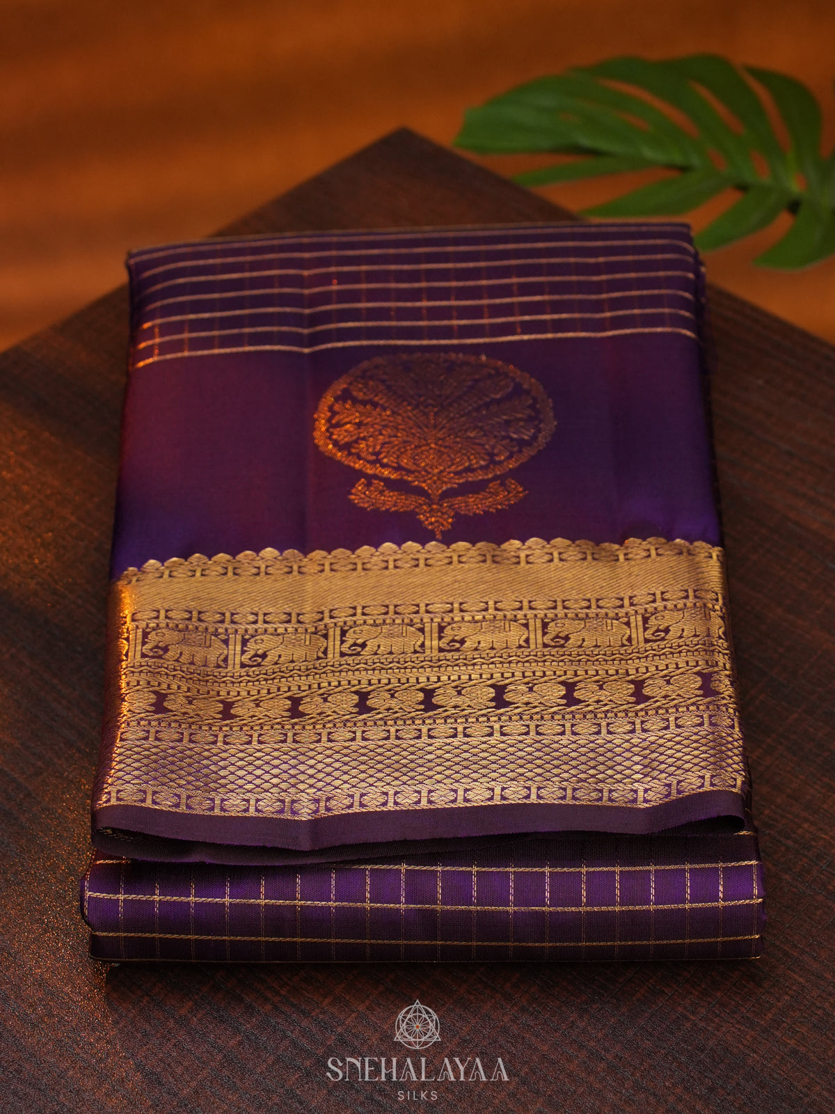 Purple Kanjivaram Silk Saree